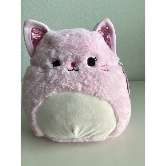 Squishmallows FUZZAMALLOW CELENIA The Pink Cat 12" Soft Plush NEW - Picture 1 of 12
